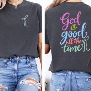 God Is Good All the Time Bow Comfort Colors T-Shirt