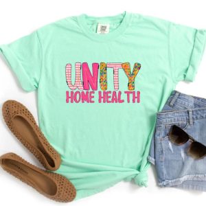 Unity Home Health Pink Pop Mint Comfort Colors T-Shirt