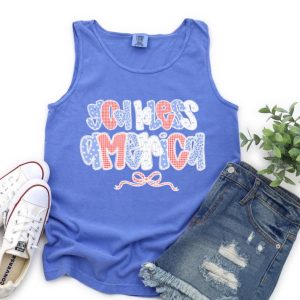 God Bless America Patriotic Comfort Colors Tank