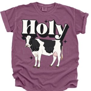 Holy Cow Comfort Colors Berry T-Shirt