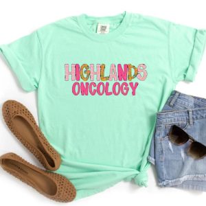 Highlands Oncology Pink Pop Mint Comfort Colors T-Shirt