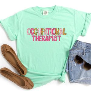 Occupational Therapist Pink Pop Mint Comfort Colors T-Shirt