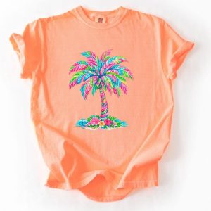 Bright Summer Palm Tree Comfort Colors T-Shirt
