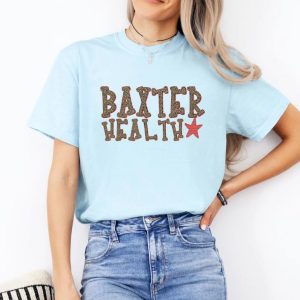 Baxter Health Leopard Firecracker Comfort Colors Tee