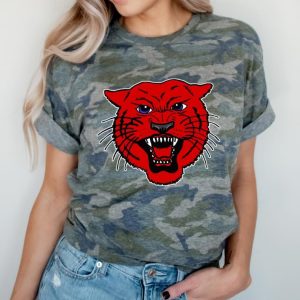 Vintage Camo T-Shirt Melbourne Bearkatz Mascot Head