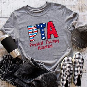 PTA Physical Therapy Assistant Patriotic Bella Canvas Tee